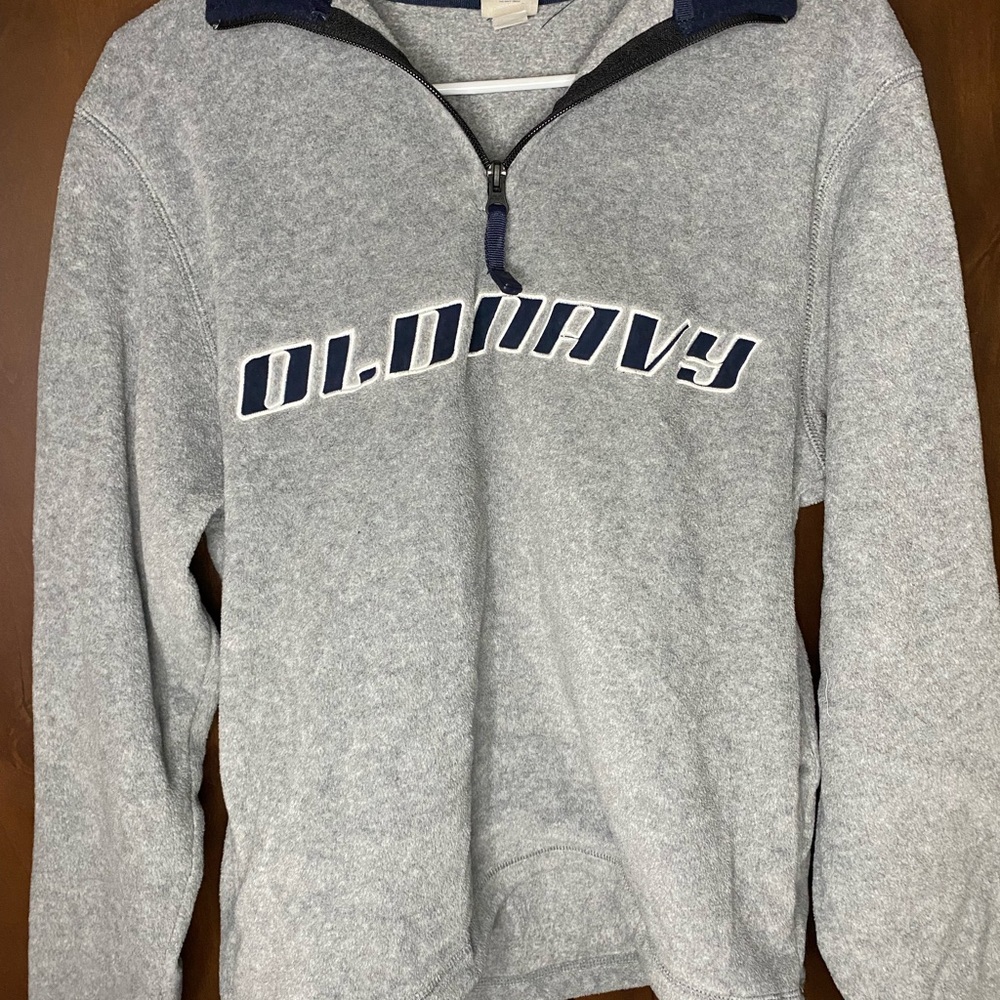 Grey, retro Old Navy quarter zip, size small!